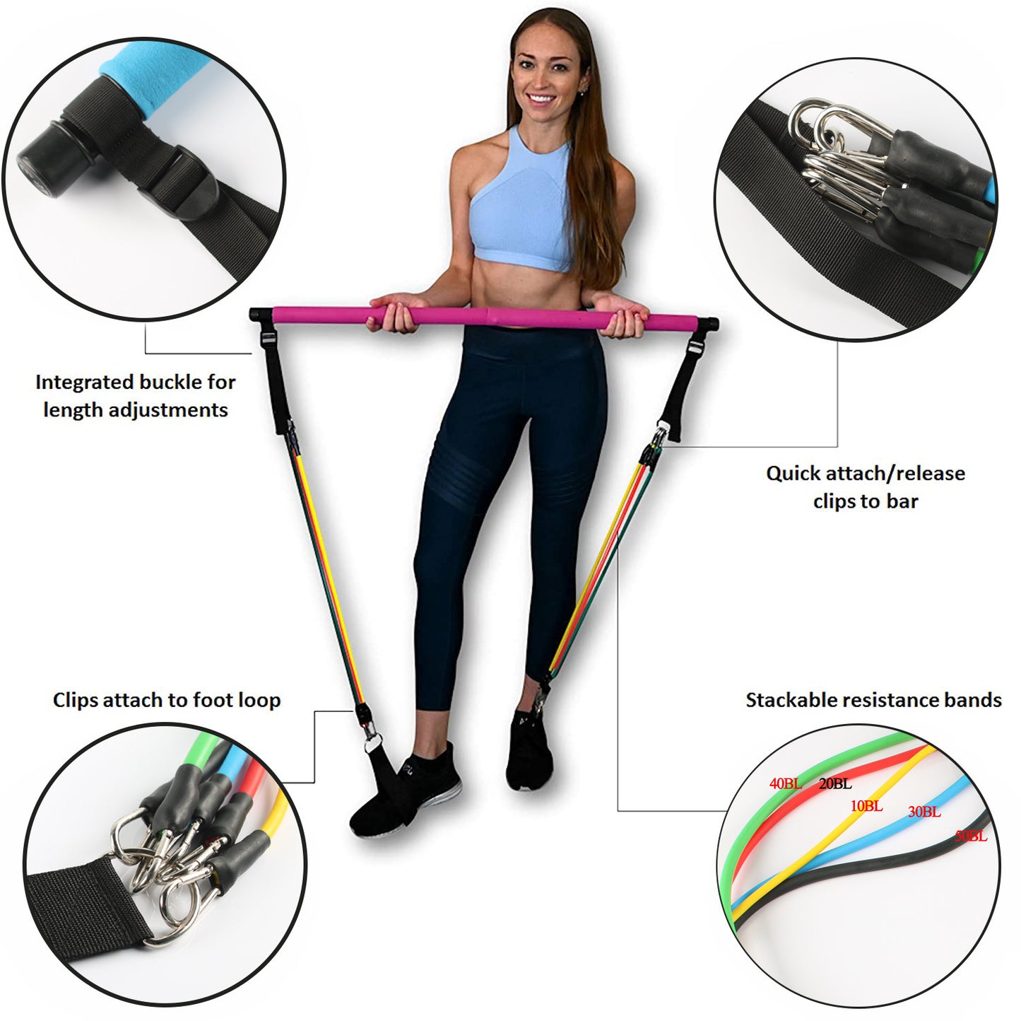 Resistance Bar For Home Pilates and Workouts